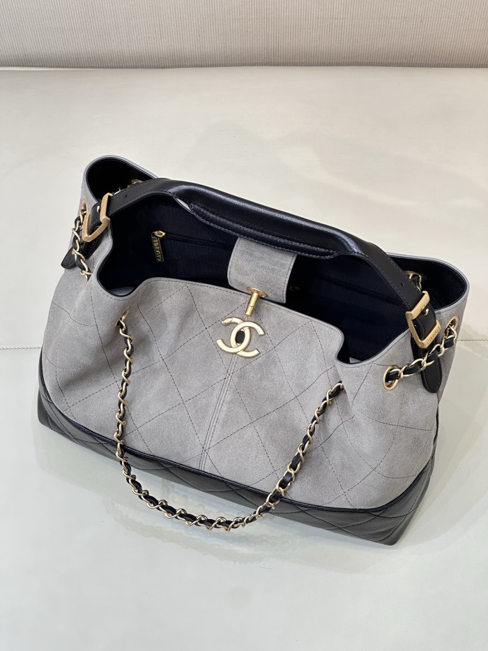 25A Shopping Bag Medium Suede & Lambskin “36x24x12cm” -0521 =AS5634