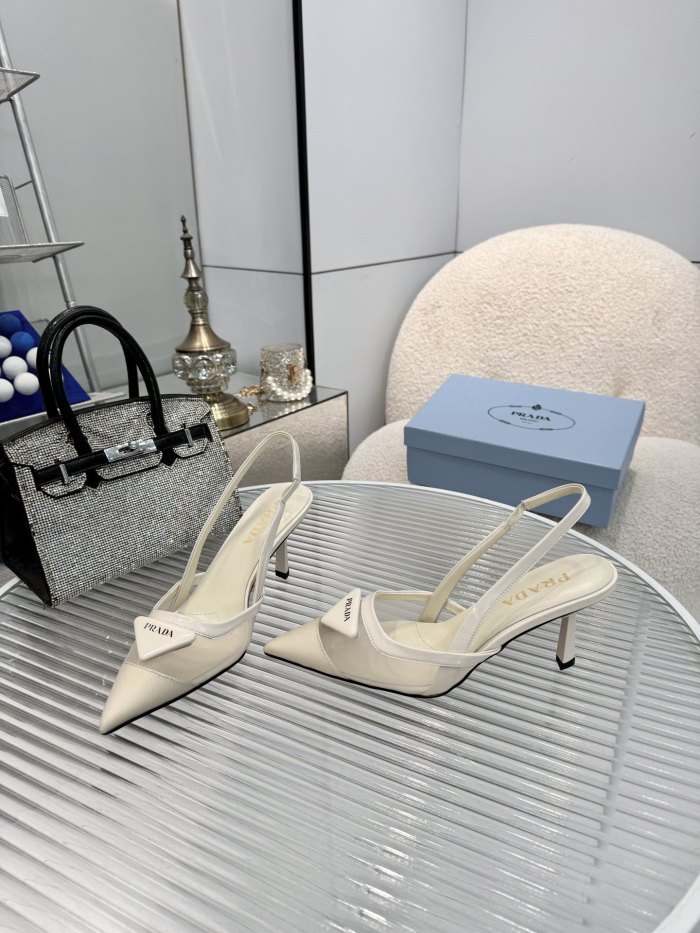 Mesh Fabric Slingback Pumps(Female)36-41=