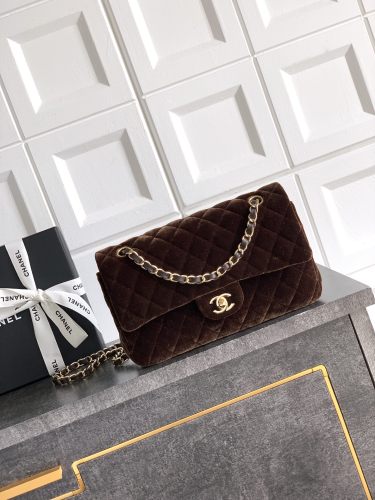 26C Classic Flap Medium Velvet “25.5x16x7cm” -056 =A01112