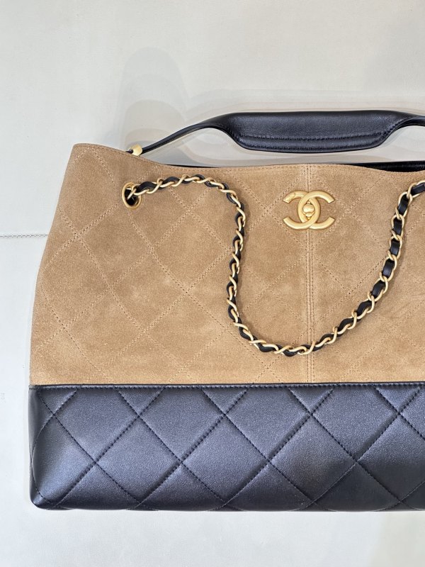 25A Shopping Bag Large Suede & Lambskin “40x28x15cm” -0031 =AS5657