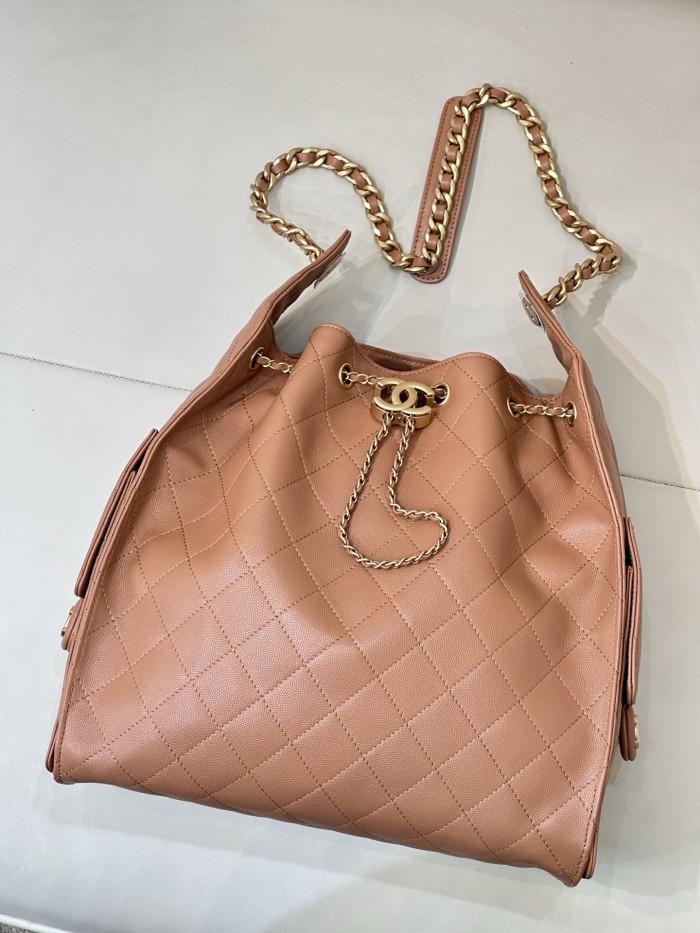 25C Multi-Pocket Hobo Bag Large Suede “40x29x14cm” -0531 =AS5311