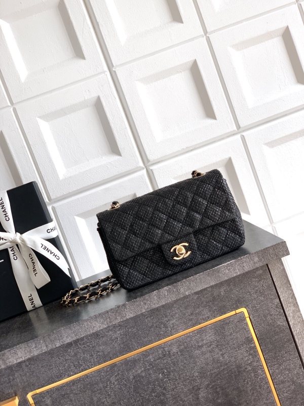 26C Classic Flap Mini Woven Raffia “20x13x7cm” -057 =A69900