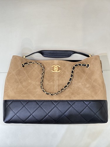 25A Shopping Bag Large Suede & Lambskin “40x28x15cm” -0031 =AS5657