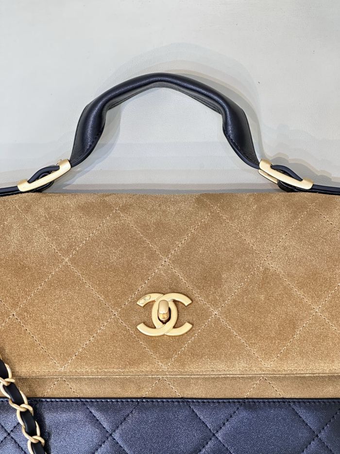 25A Postman Bag Medium Suede & Lambskin “29x18x8cm” -0511 =AS5637