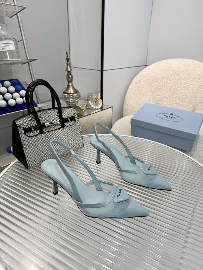 Mesh Fabric Slingback Pumps(Female)36-41=