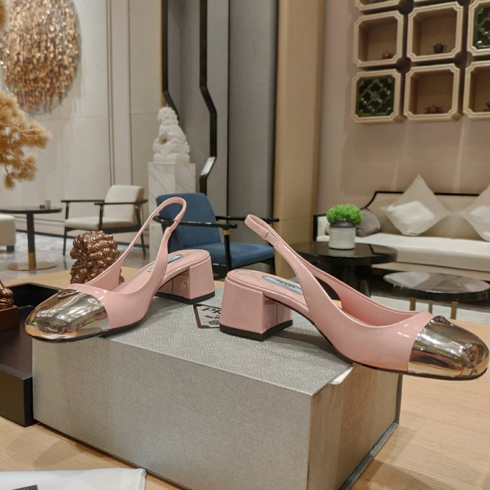 Metallic-toe Slingback Pumps(Female)36-41=