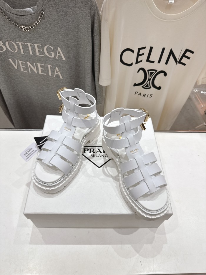 Monolith Leather Caged Slingback Sandals (Female)36-41=