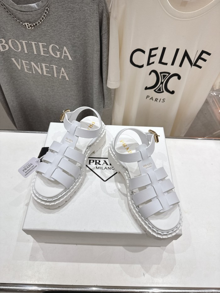 Monolith Leather Caged Slingback Sandals(Female)36-41=