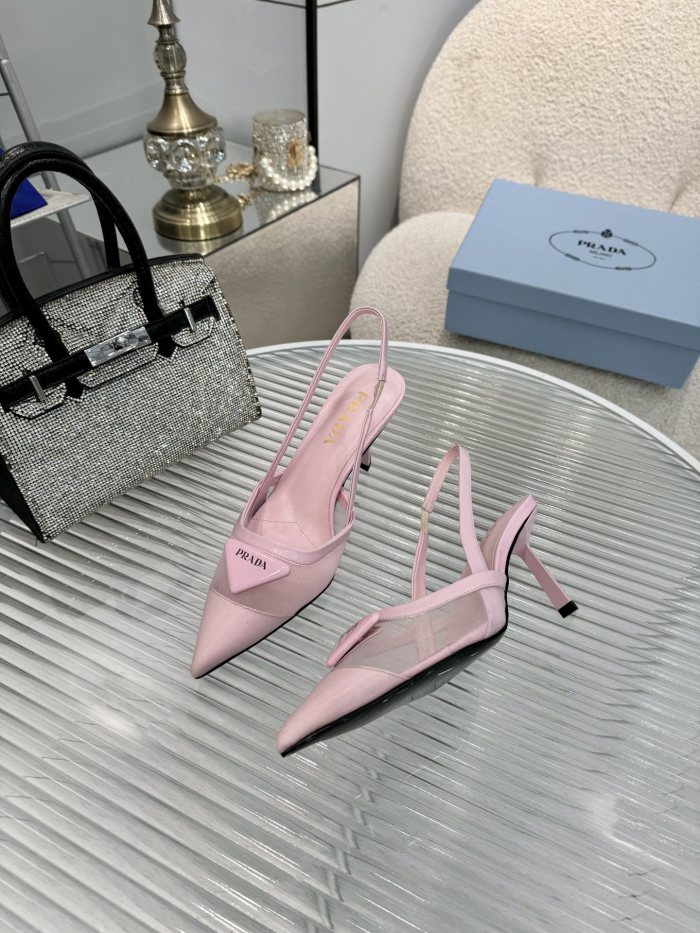 Mesh Fabric Slingback Pumps(Female)36-41=