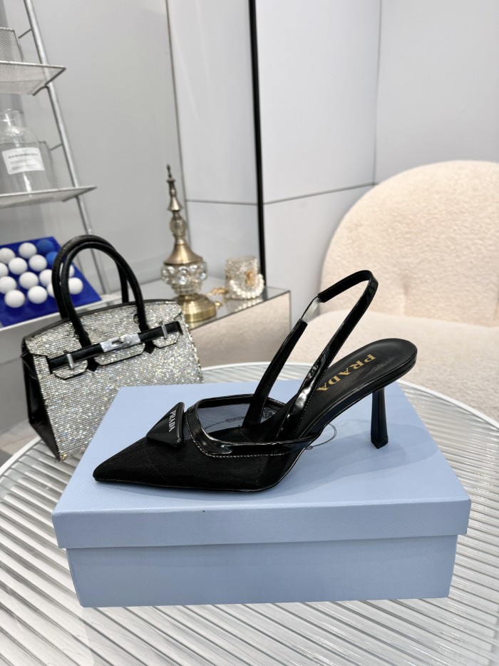 Mesh Fabric Slingback Pumps(Female)36-41=