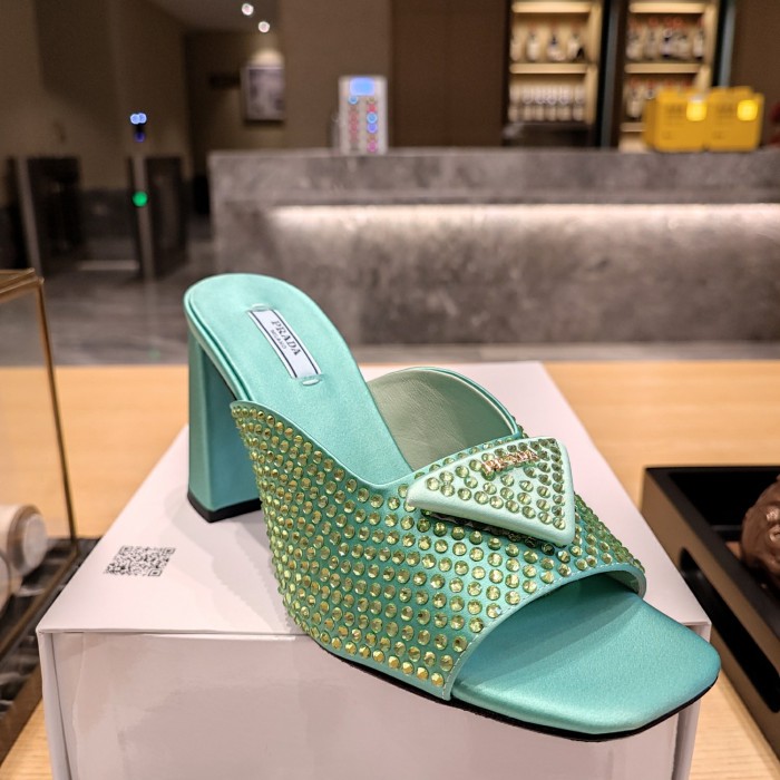 Crystal Silk Logo Mule (Female)36-41=