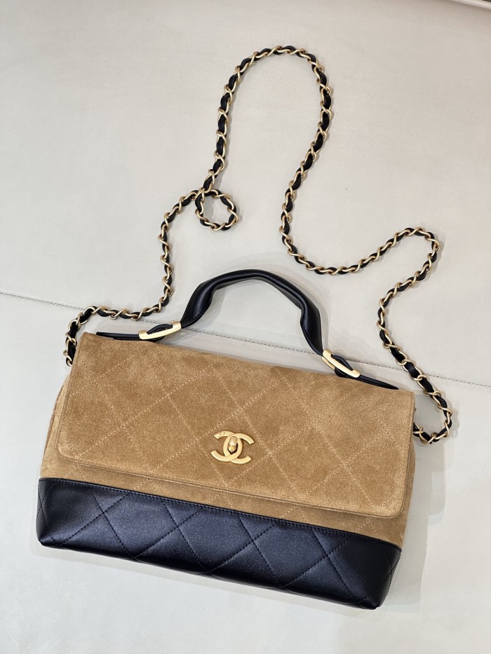 25A Postman Bag Medium Suede & Lambskin “29x18x8cm” -0511 =AS5637