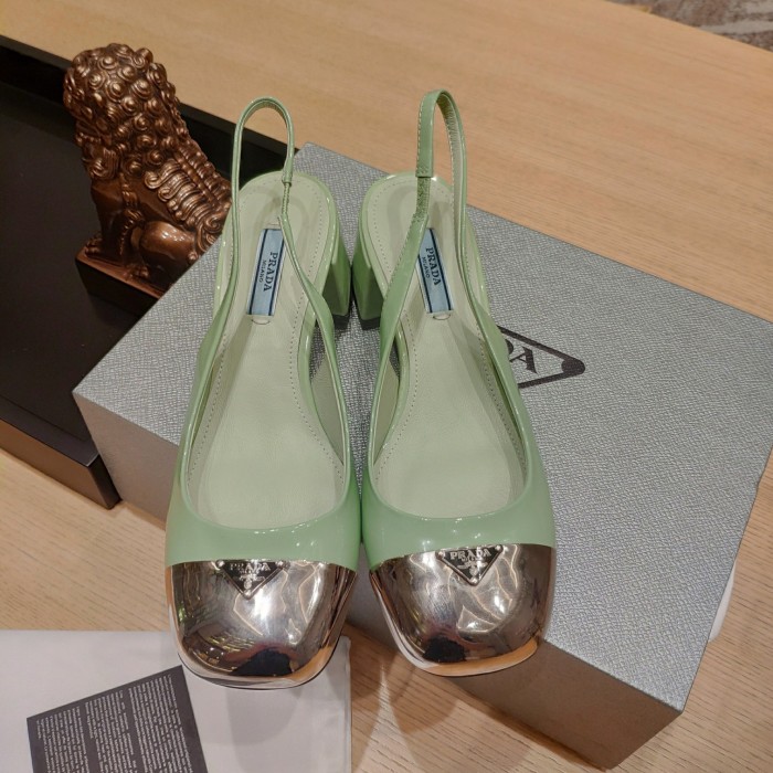 Metallic-toe Slingback Pumps(Female)36-41=