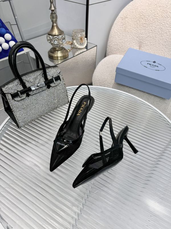 Mesh Fabric Slingback Pumps(Female)36-41=