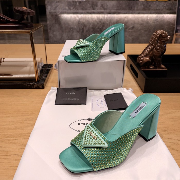 Crystal Silk Logo Mule (Female)36-41=