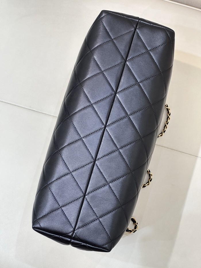 25A Shopping Bag Large Suede & Lambskin “40x28x15cm” -0031 =AS5657