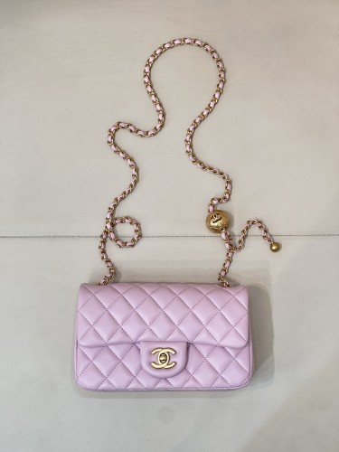 25P Classic Flap Mini Lambskin Gold Ball “20x12.5x7cm” -088 =AS1787
