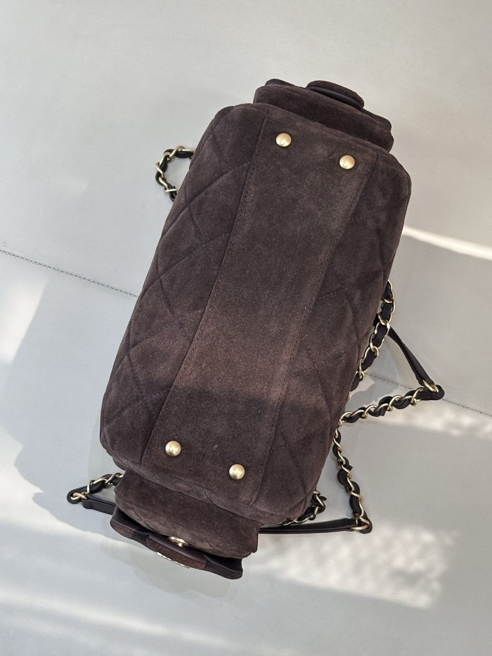 25K Bowling Bag Small Suede “24x15.5x11.5cm” -0001 =AS5792