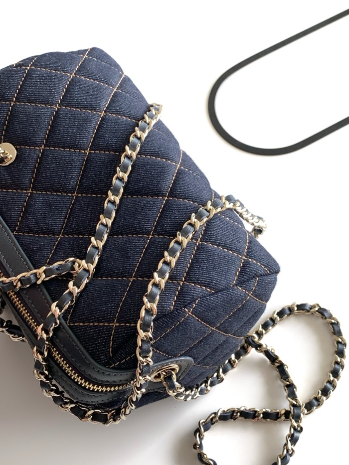 26P Pillow Bag Mini Denim “11.5x18.5x11cm” -006 =AP4986