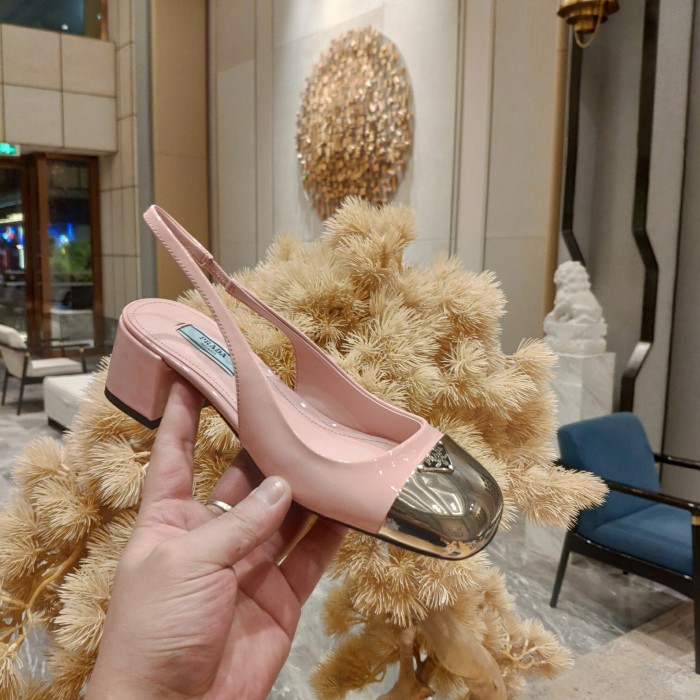 Metallic-toe Slingback Pumps(Female)36-41=