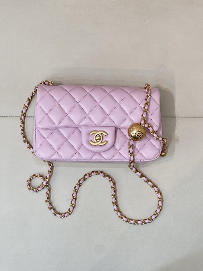 25P Classic Flap Mini Lambskin Gold Ball “20x12.5x7cm” -088 =AS1787