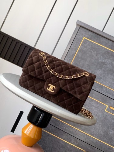 25K Classic Flap Medium Suede “25x15x7cm” -056 =AS1112