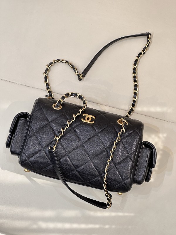 25K Bowling Bag Small Caviar “24x15.5x11.5cm” -0301 =AS5792