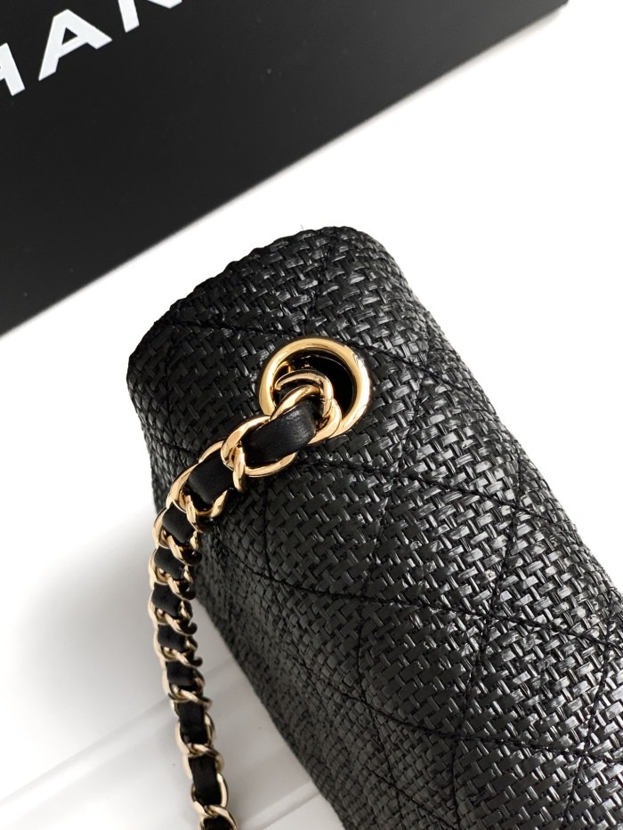 26C Classic Flap Mini Woven Raffia “20x13x7cm” -057 =A69900