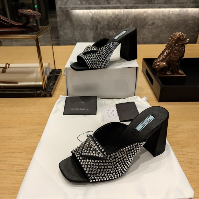 Crystal Silk Logo Mule (Female)36-41=