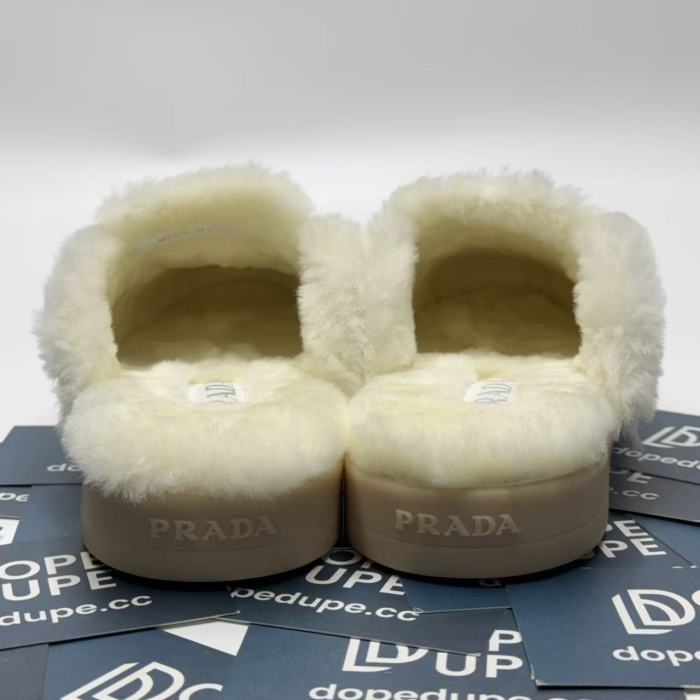 Shearling-Lined Suede Platform Mules(Female)36-41