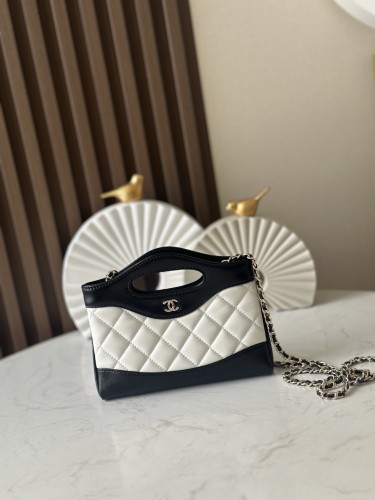 24S 31 Bag Mini Shopping Bag Lambskin “20x17.5x5cm” -085 =AS3656