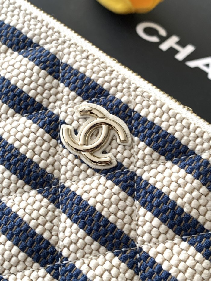 26C Clutch Medium Striped Raffia “15.6x26x9cm” -005 =AS4989