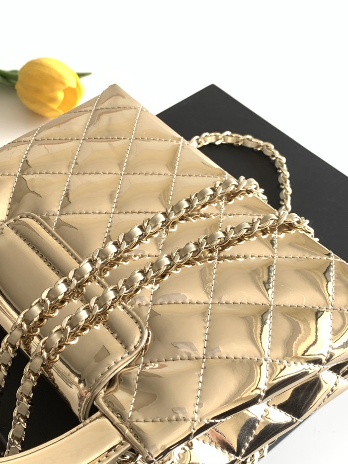 26C Mini Kelly Gold Patent Metallic “13x19x7cm” -006 =AS4416