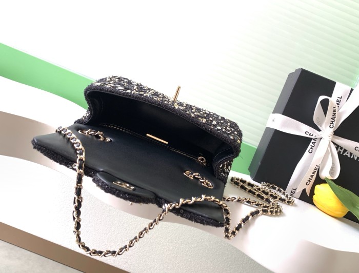 26C Classic Flap Mini Sequin Tweed “14x21x8cm” -088 =AS5957
