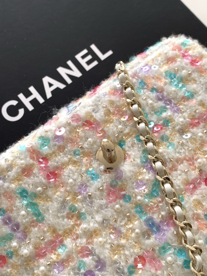 26C Classic Flap Mini Sequin Tweed “14x21x8cm” -088 =AS5957