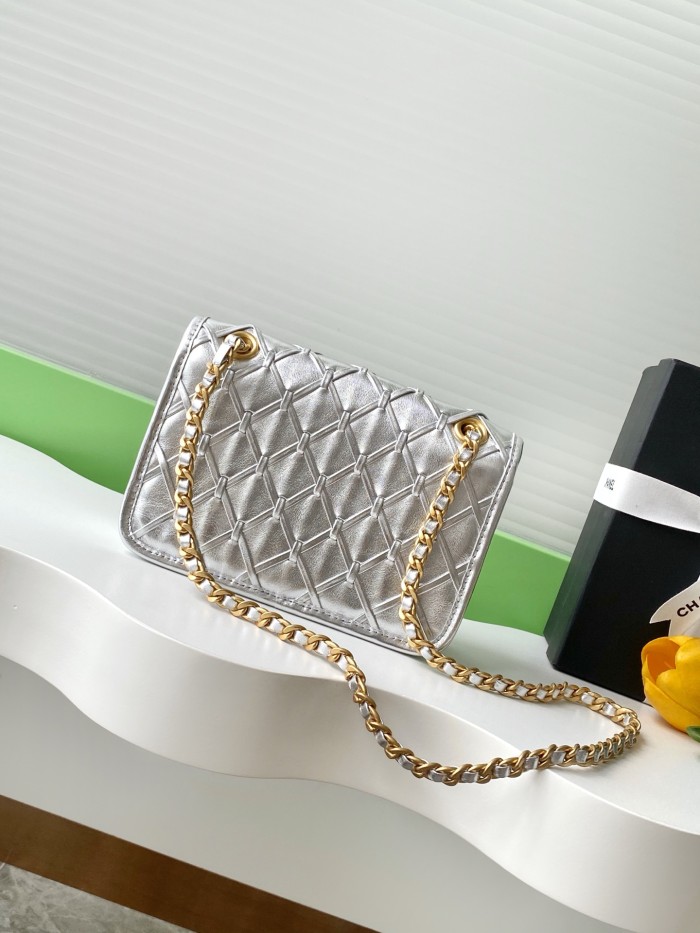 25C Classic Flap Mini Metallic Woven Small “13x19x5.5cm” -057 =AS4797