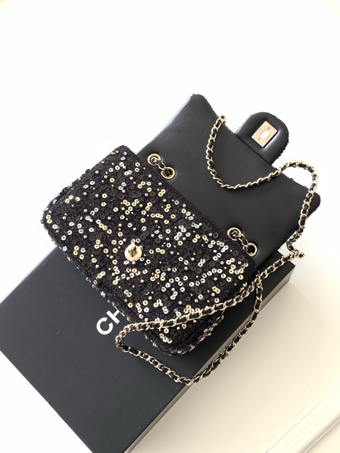 26C Classic Flap Mini Sequin Tweed “14x21x8cm” -088 =AS5957