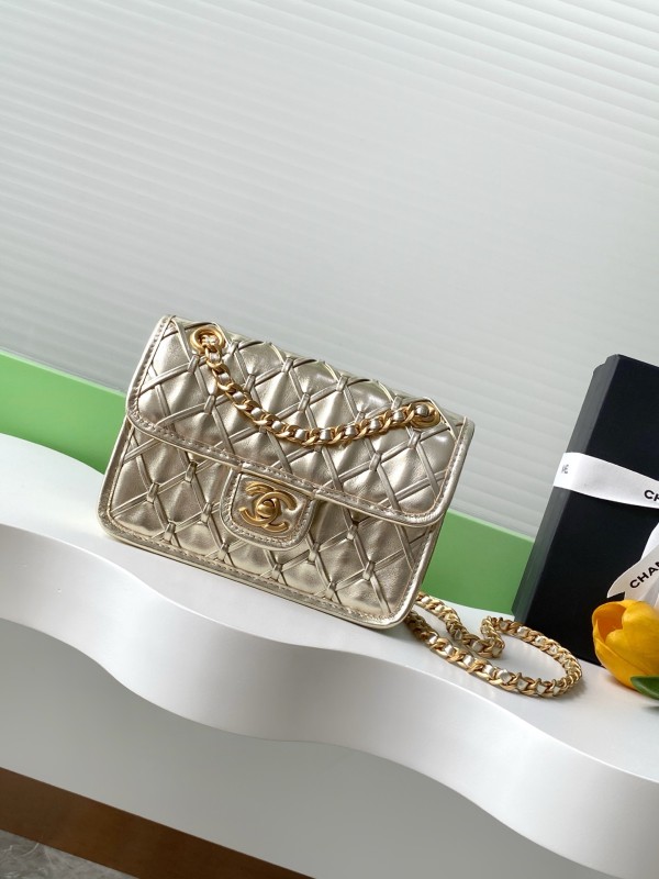 25C Classic Flap Mini Metallic Woven Small “13x19x5.5cm” -057 =AS4797