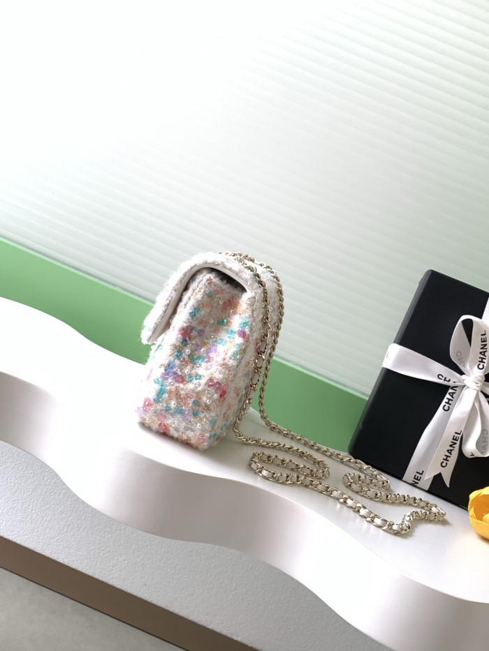 26C Classic Flap Mini Sequin Tweed “14x21x8cm” -088 =AS5957