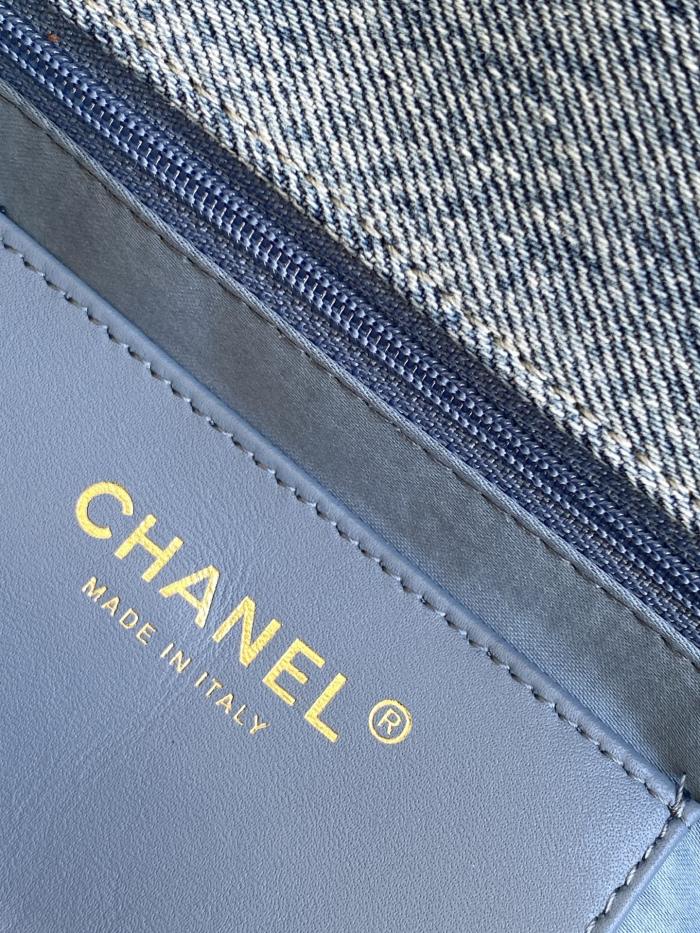 25K Classic Flap Medium Denim “24x35x10cm” -008 =AS5734