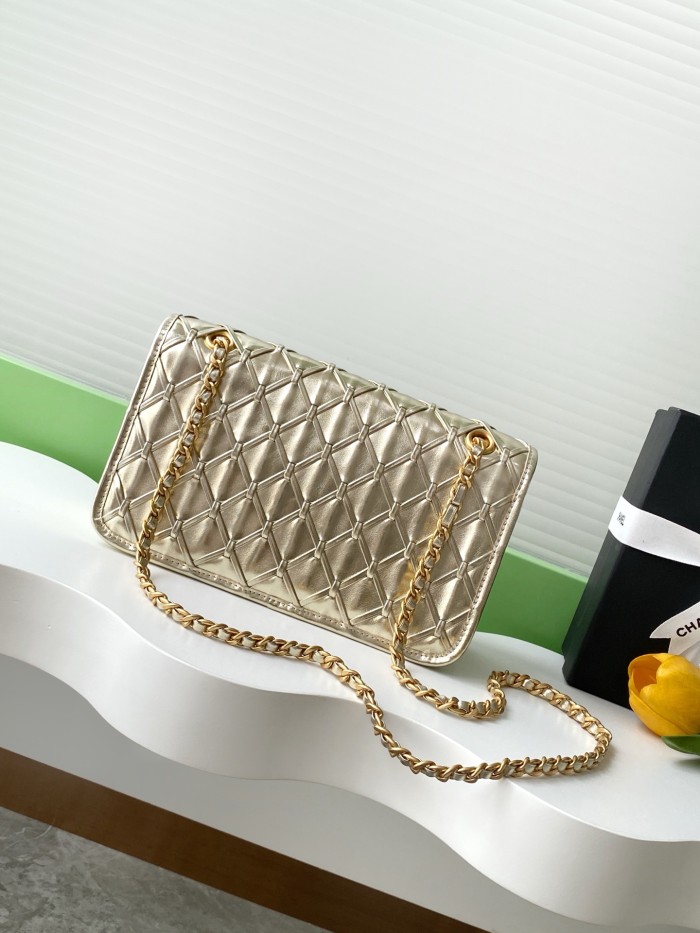 25C Classic Flap Mini Metallic Woven “15x25x8cm” -008 =AS4795