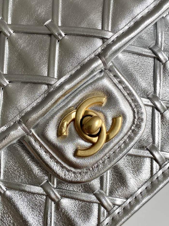 25C Classic Flap Mini Metallic Woven “15x25x8cm” -008 =AS4795