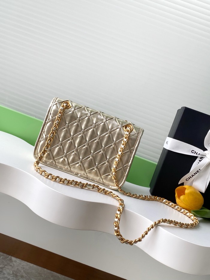 25C Classic Flap Mini Metallic Woven Small “13x19x5.5cm” -057 =AS4797