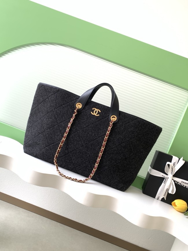 25K Shopping Tote Large Felt Tweed “32x60x17cm” -087 =AS5853