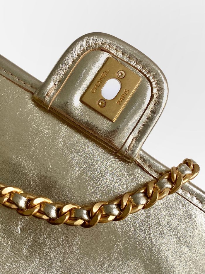 25C Classic Flap Mini Metallic Woven Small “13x19x5.5cm” -057 =AS4797