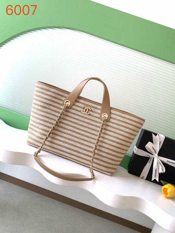 26C Shopping Tote Small Striped Raffia “25x46x13cm” -087 =AS6007