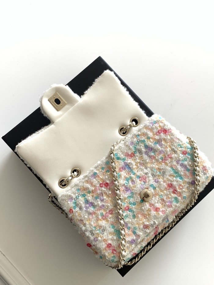 26C Classic Flap Mini Sequin Tweed “14x21x8cm” -088 =AS5957