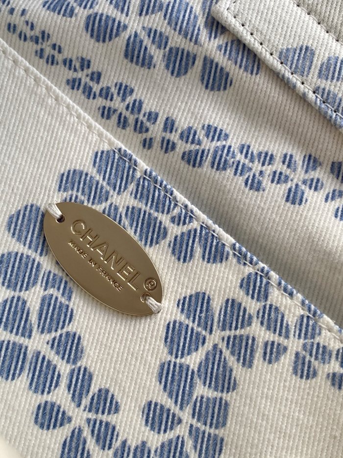 25M Shopping Tote Large Denim Floral “28.5x37x13cm” -057 =AS5429