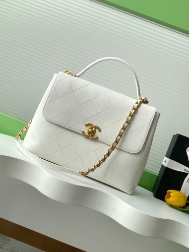 25S Business Flap Large White Calfskin “26x33x9cm” -0201 =AS5447