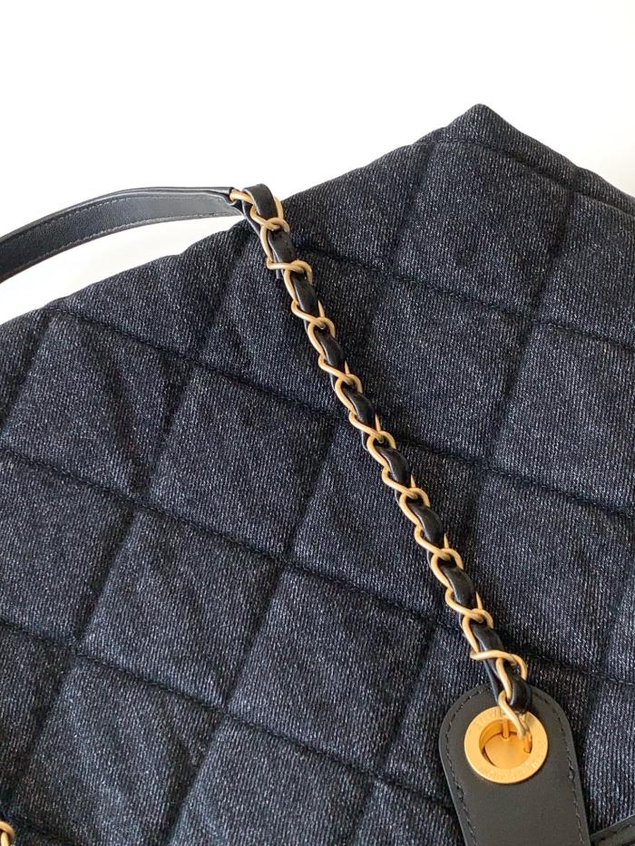 25K Shopping Tote Medium Denim “26x44x13cm” -028 =AS56007